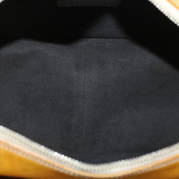 CHANEL Choco Bar Chain Shoulder Bag Enamel Beige CC Auth jk1646 - Picture 11 of 16